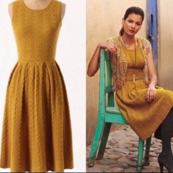 Anthropologie Dresses & Skirts - Far Away From Close Flared and Cabled Dress - M